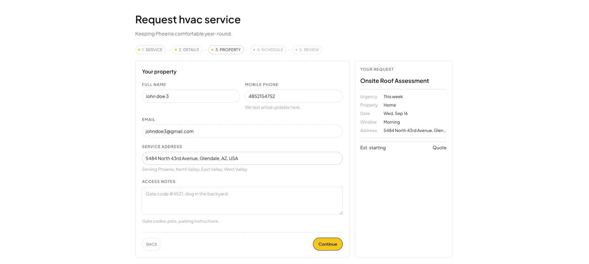 Service-zone validation